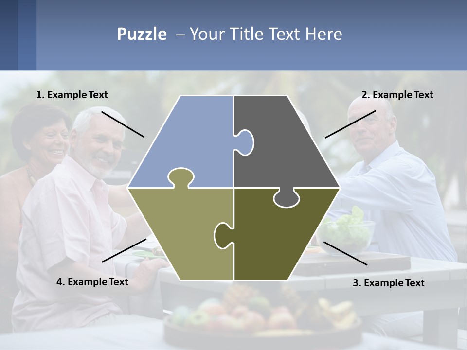 Happy Elderly Recreation PowerPoint Template