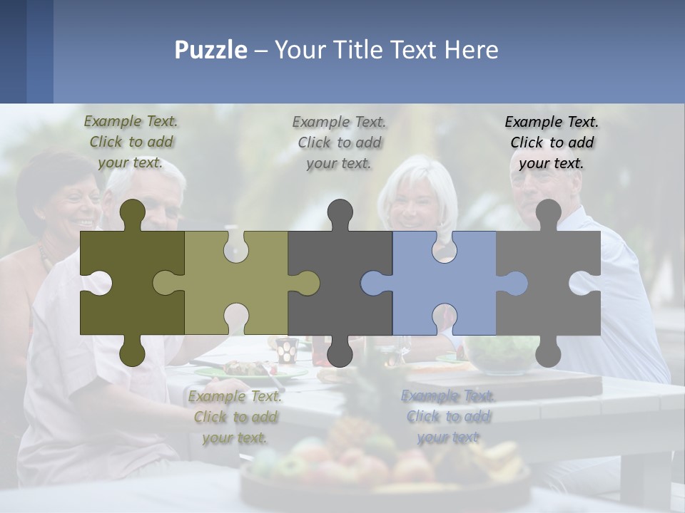 Happy Elderly Recreation PowerPoint Template