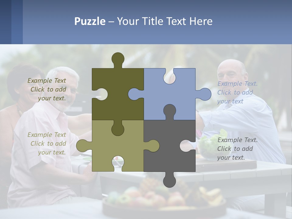 Happy Elderly Recreation PowerPoint Template