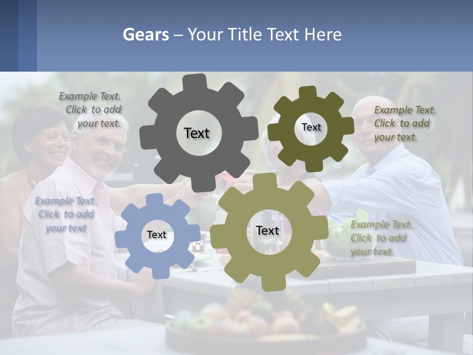 Happy Elderly Recreation PowerPoint Template