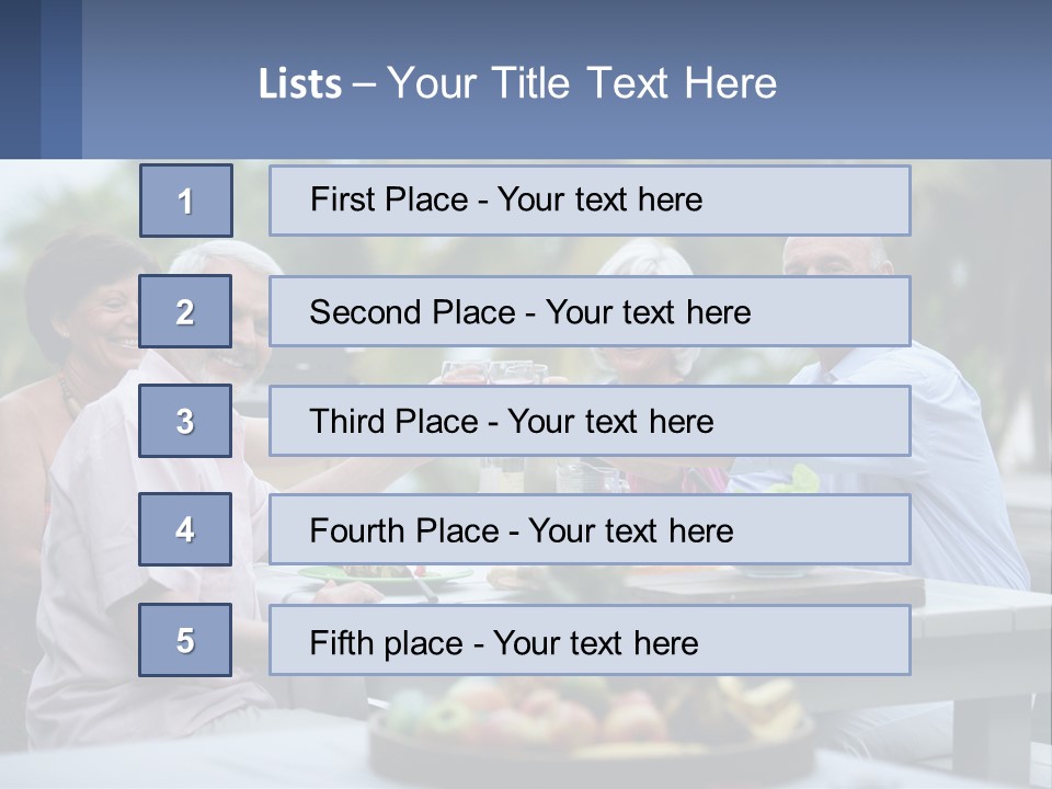 Happy Elderly Recreation PowerPoint Template