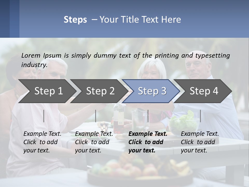 Happy Elderly Recreation PowerPoint Template