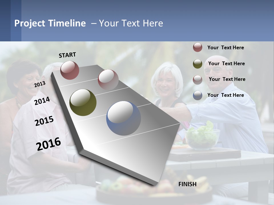 Happy Elderly Recreation PowerPoint Template