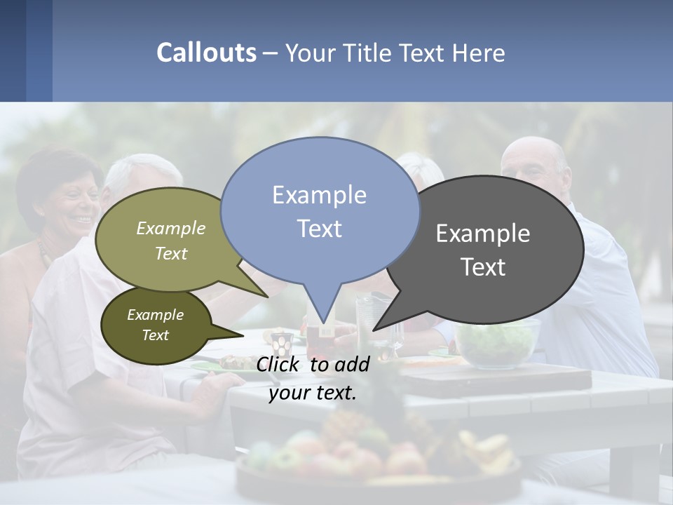 Happy Elderly Recreation PowerPoint Template