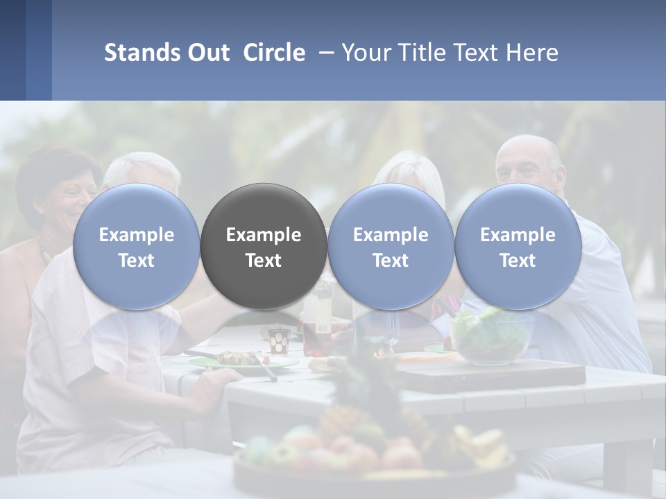 Happy Elderly Recreation PowerPoint Template