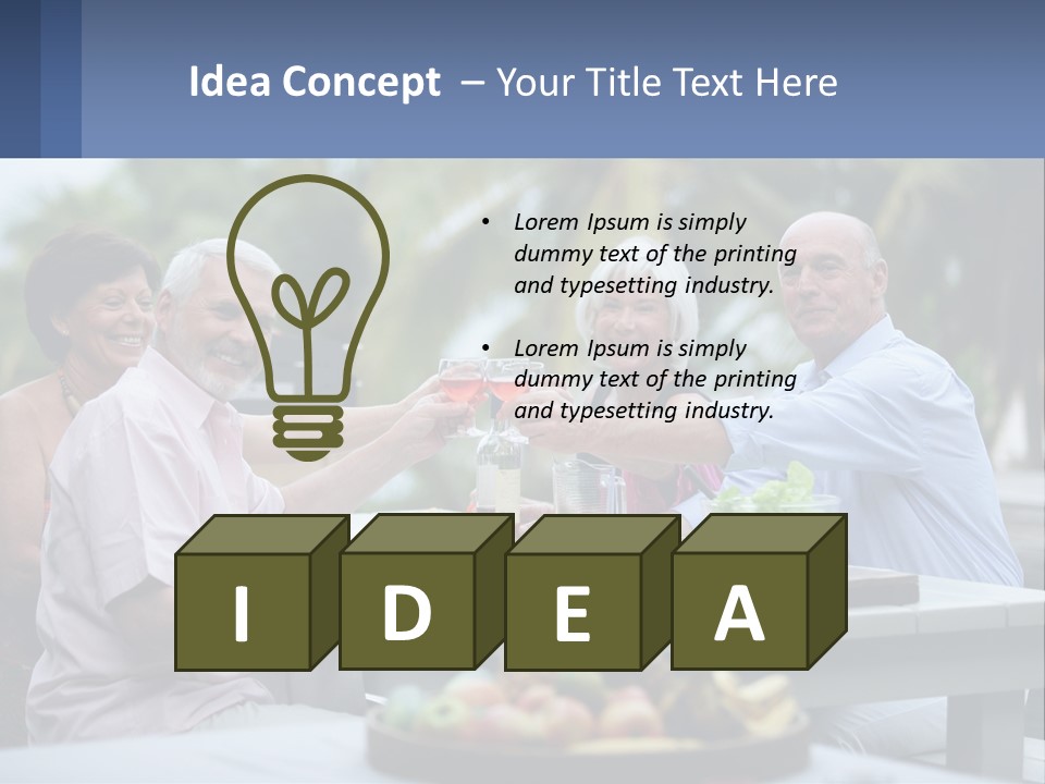 Happy Elderly Recreation PowerPoint Template