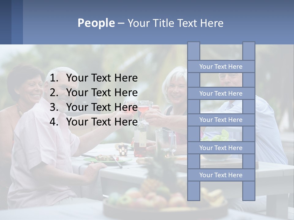 Happy Elderly Recreation PowerPoint Template