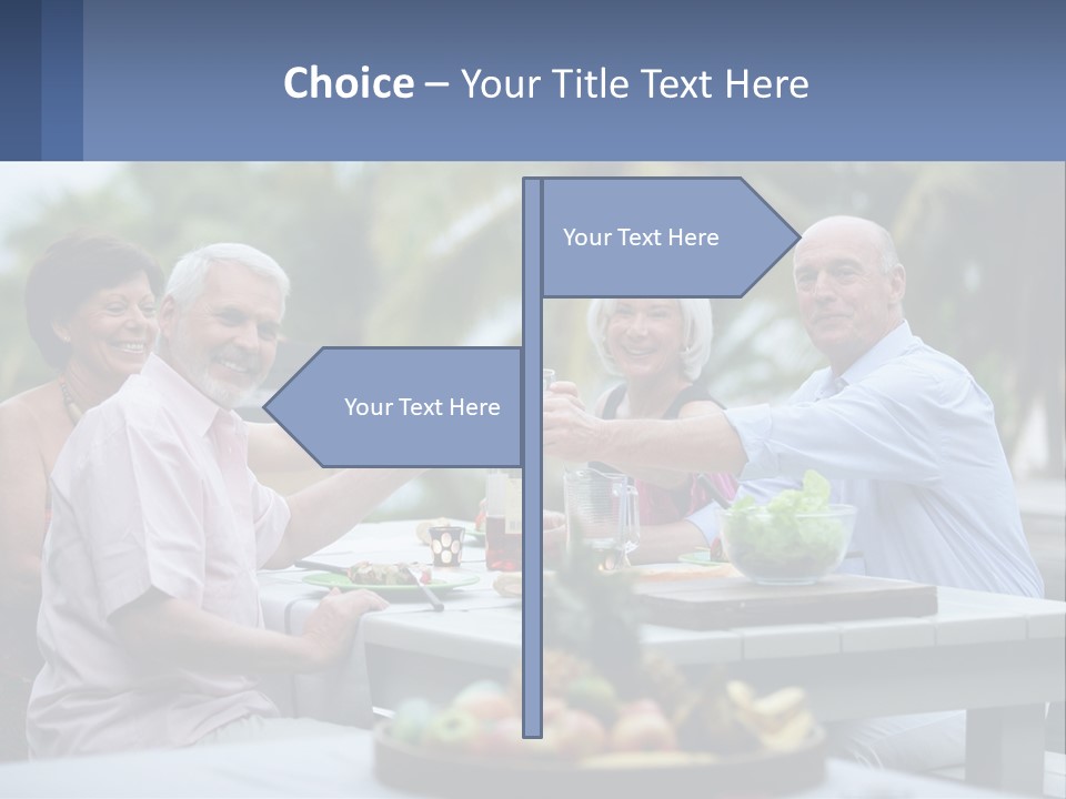 Happy Elderly Recreation PowerPoint Template