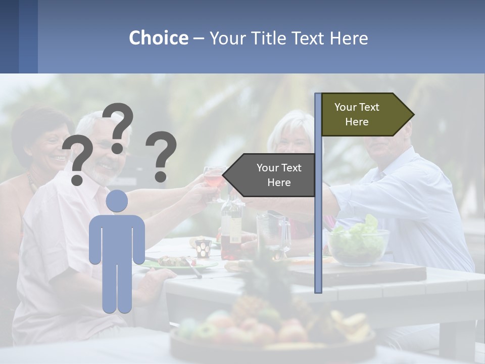 Happy Elderly Recreation PowerPoint Template