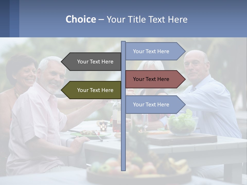 Happy Elderly Recreation PowerPoint Template