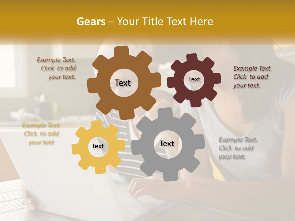 Laptop Domestic Wifi PowerPoint Template