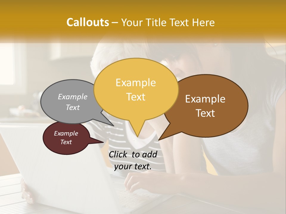 Laptop Domestic Wifi PowerPoint Template