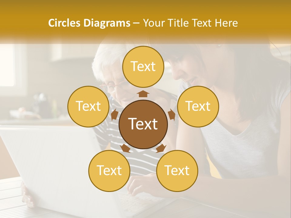 Laptop Domestic Wifi PowerPoint Template