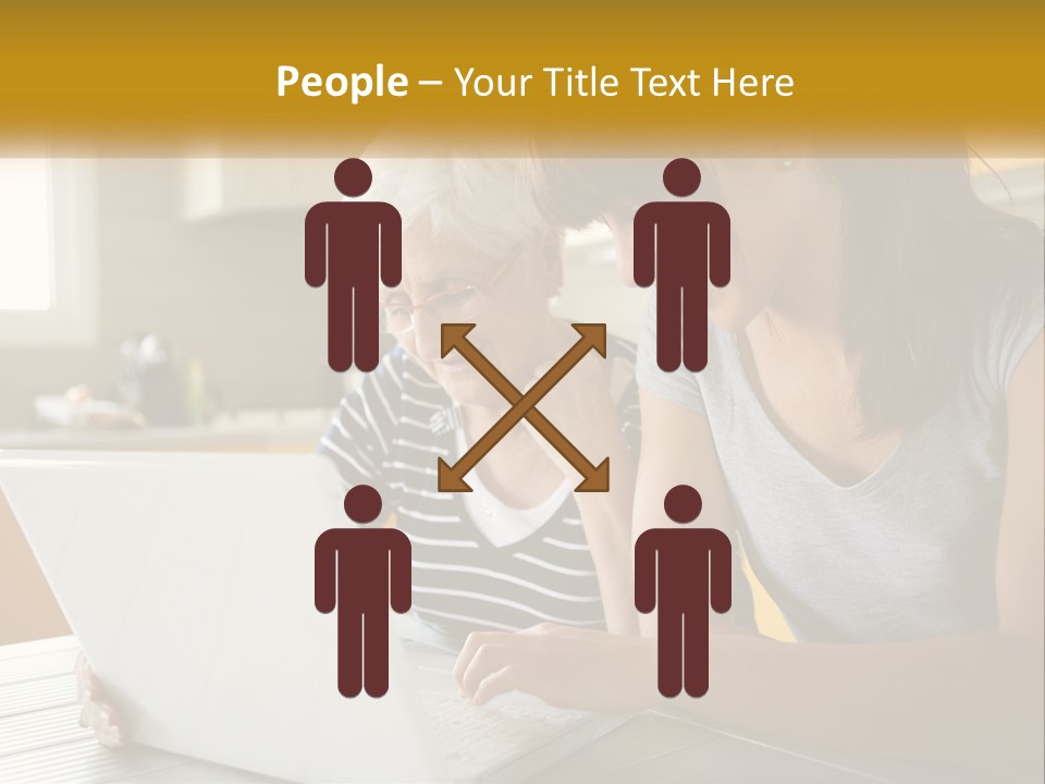 Laptop Domestic Wifi PowerPoint Template