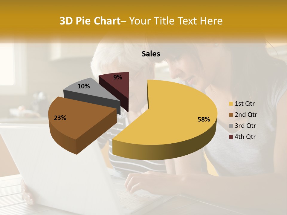 Laptop Domestic Wifi PowerPoint Template