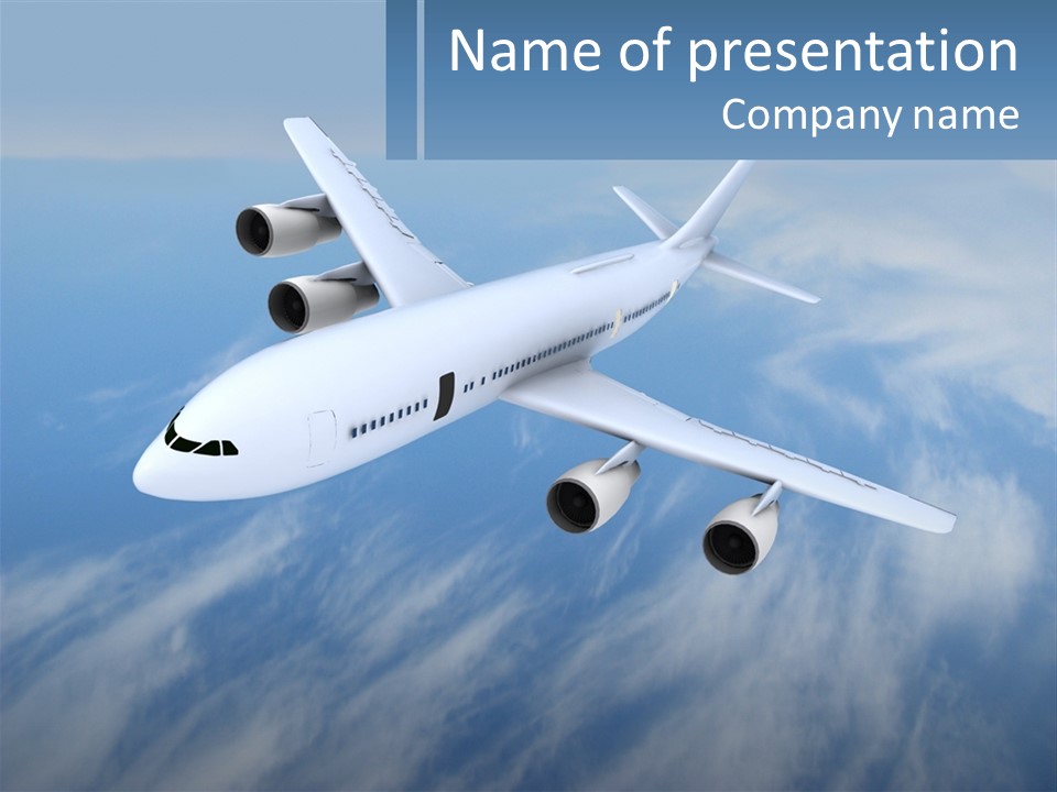 Space Tourism Aeroplane PowerPoint Template