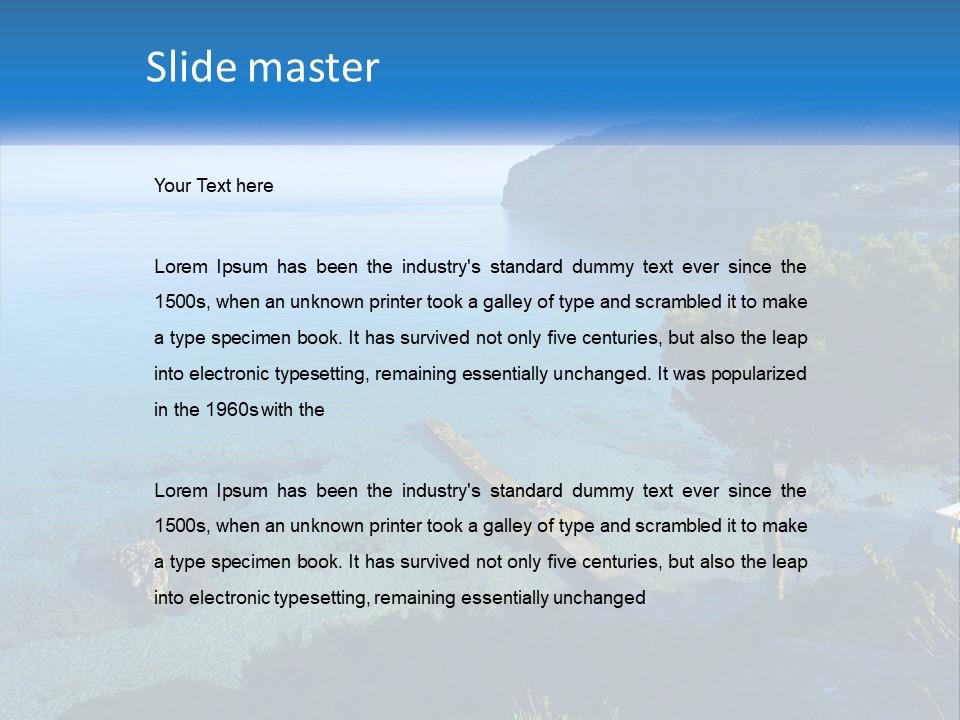 Summer Tranquil Mar PowerPoint Template