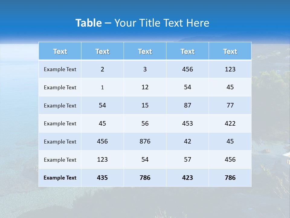 Summer Tranquil Mar PowerPoint Template