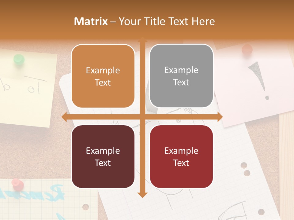 Message Desk Yellow PowerPoint Template