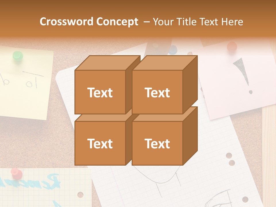 Message Desk Yellow PowerPoint Template
