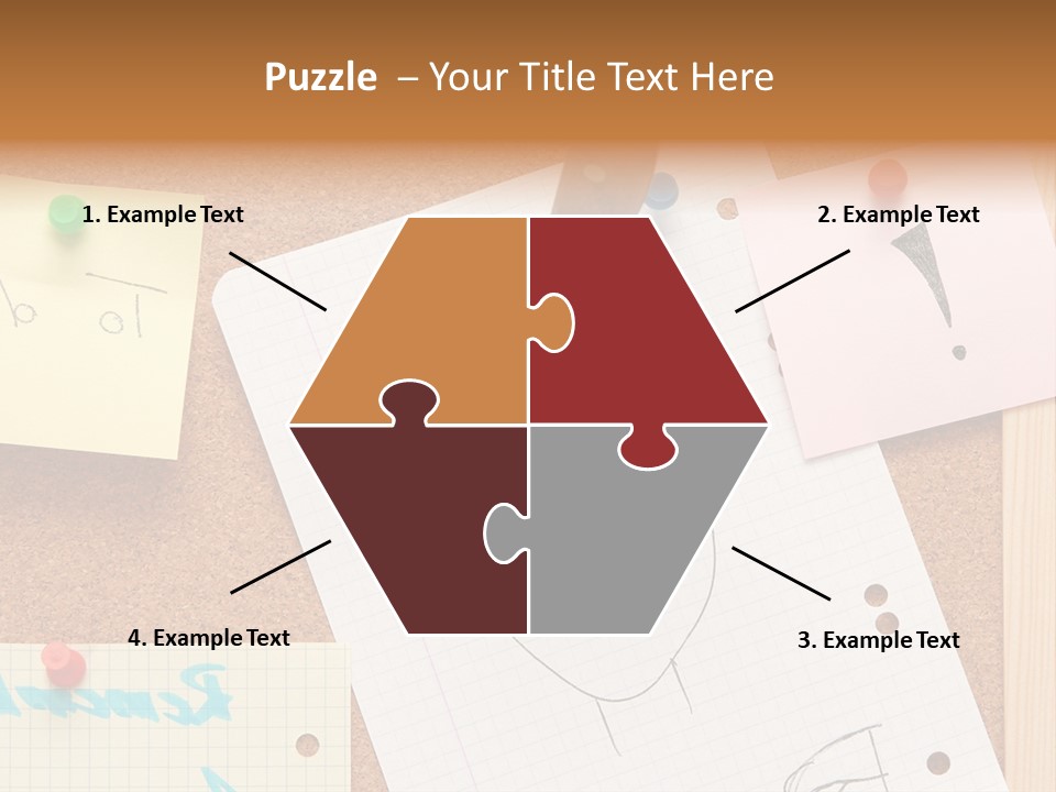 Message Desk Yellow PowerPoint Template