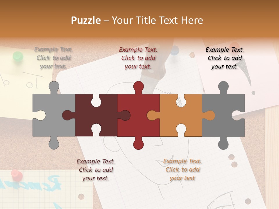 Message Desk Yellow PowerPoint Template