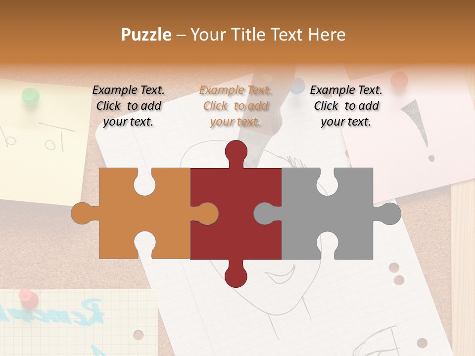 Message Desk Yellow PowerPoint Template