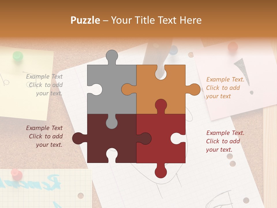 Message Desk Yellow PowerPoint Template