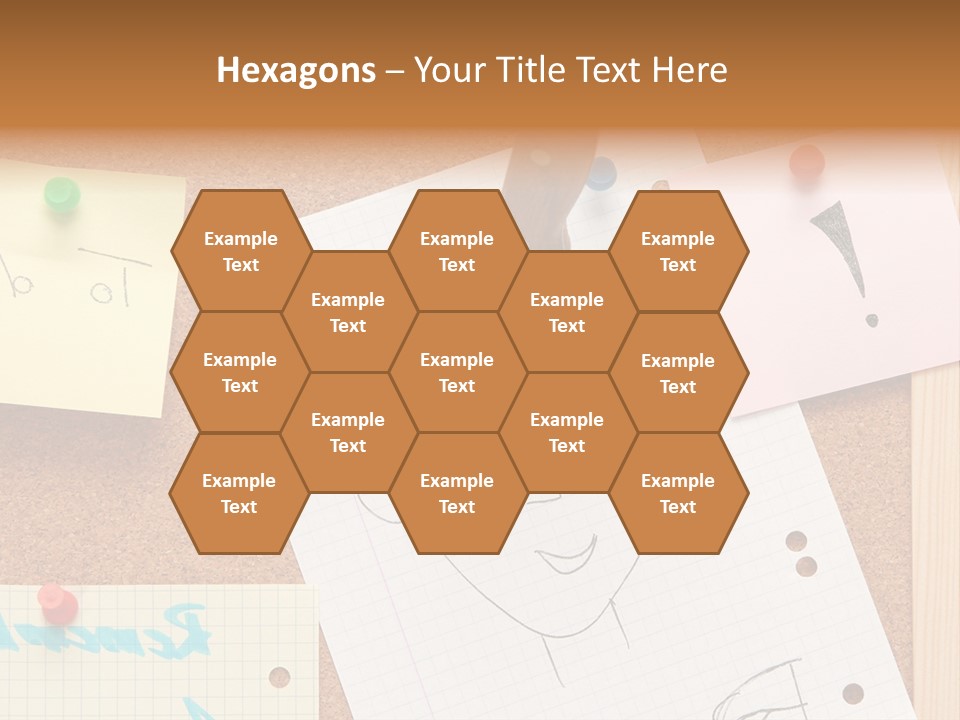 Message Desk Yellow PowerPoint Template