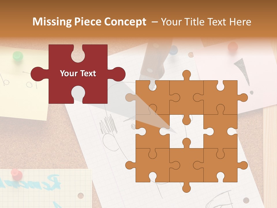 Message Desk Yellow PowerPoint Template