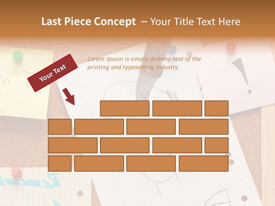 Message Desk Yellow PowerPoint Template