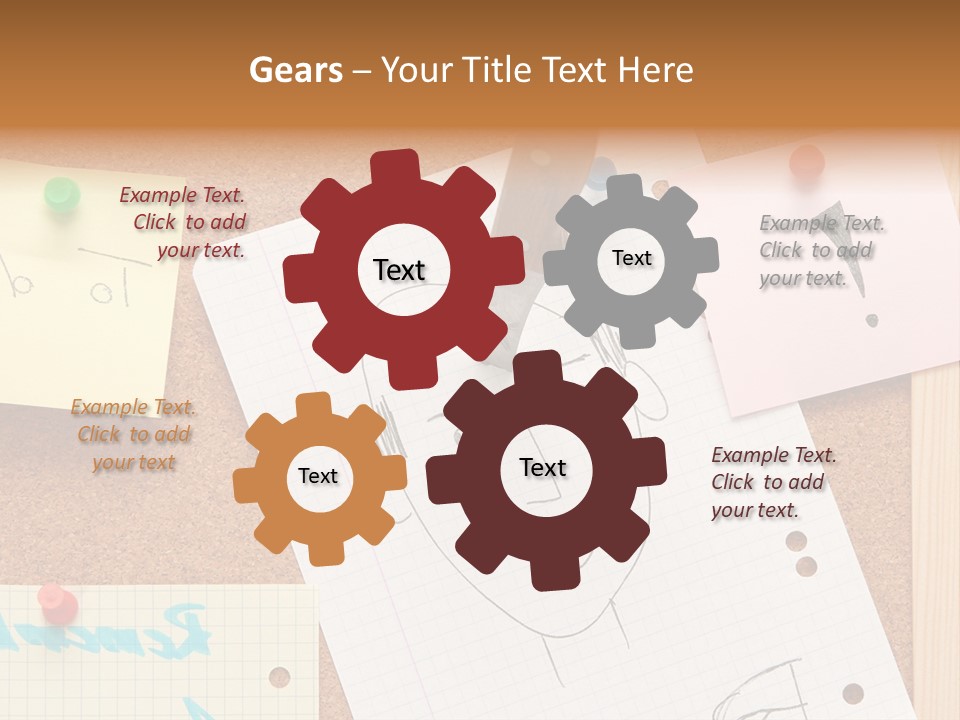 Message Desk Yellow PowerPoint Template