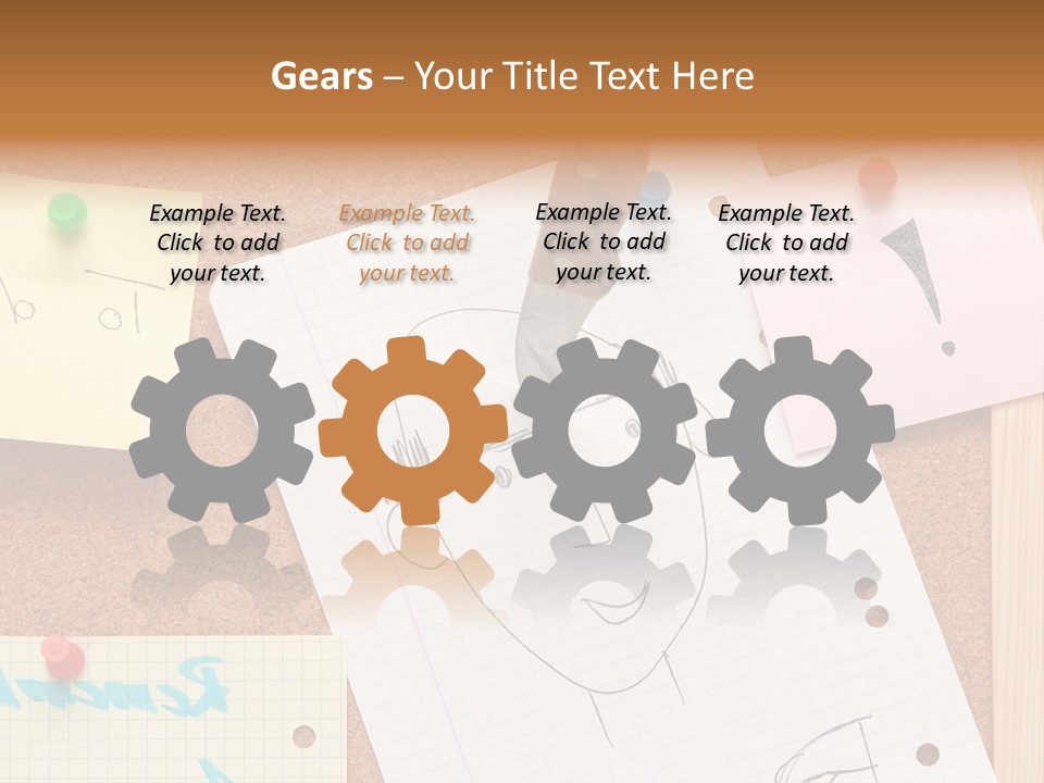 Message Desk Yellow PowerPoint Template