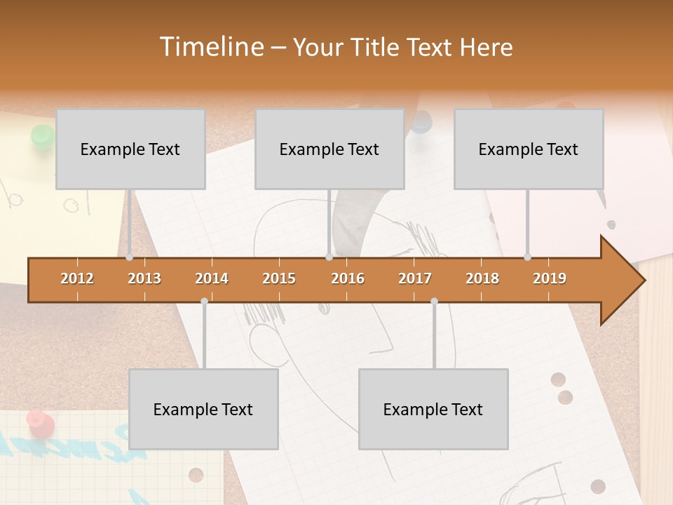 Message Desk Yellow PowerPoint Template