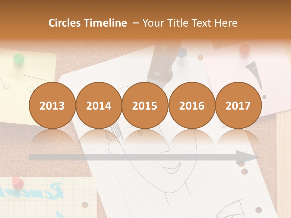 Message Desk Yellow PowerPoint Template