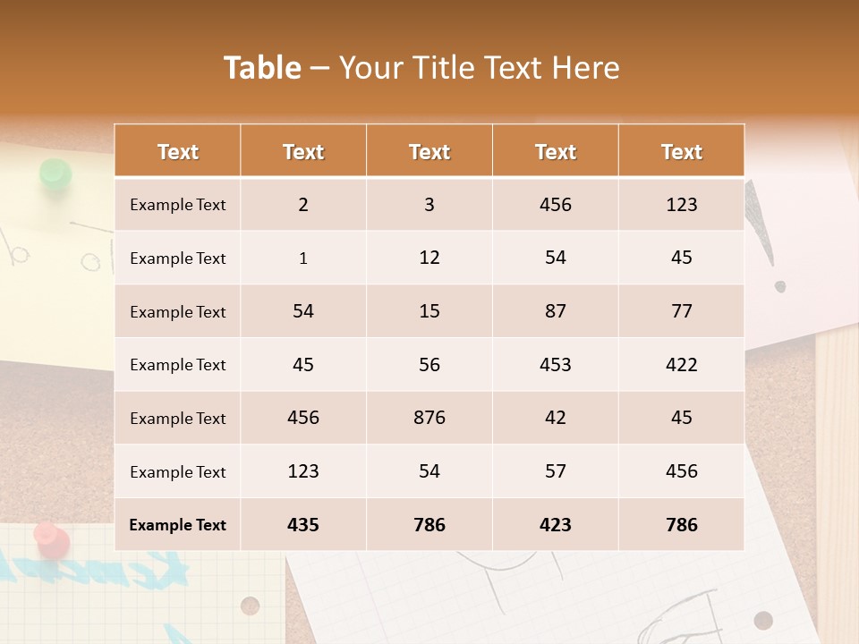 Message Desk Yellow PowerPoint Template