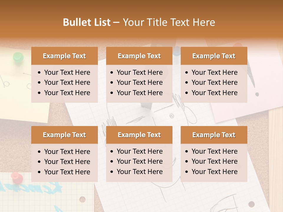 Message Desk Yellow PowerPoint Template