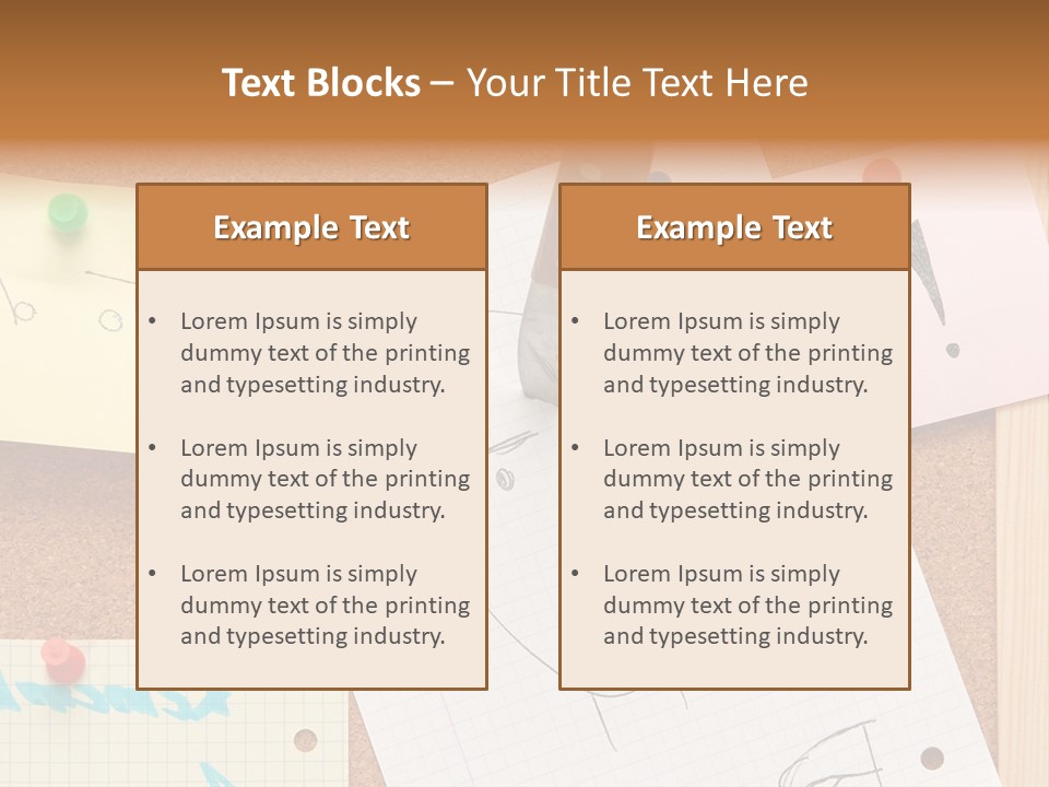 Message Desk Yellow PowerPoint Template