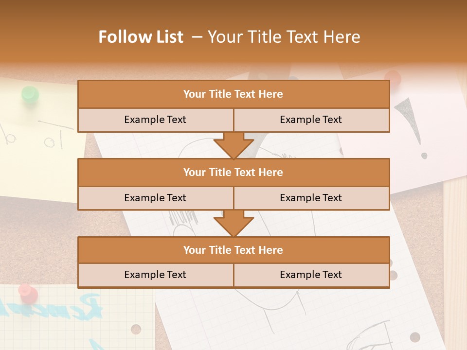 Message Desk Yellow PowerPoint Template
