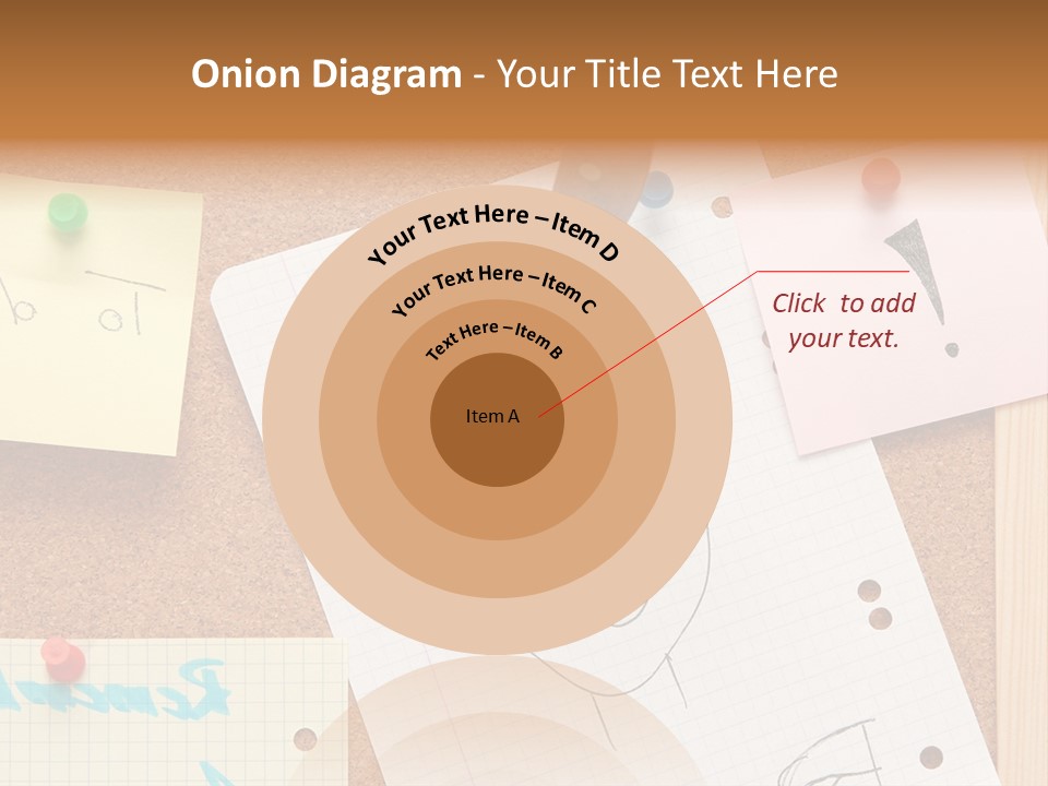 Message Desk Yellow PowerPoint Template