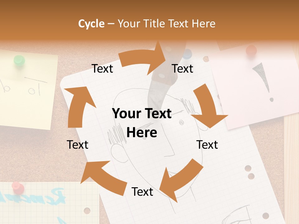 Message Desk Yellow PowerPoint Template