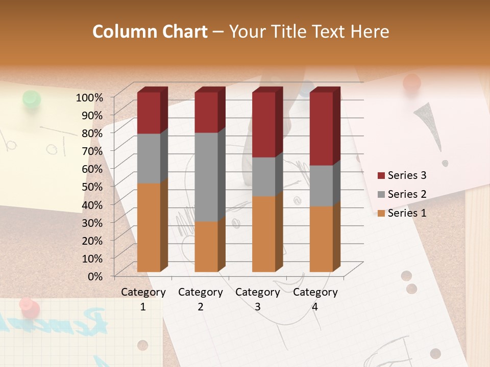 Message Desk Yellow PowerPoint Template