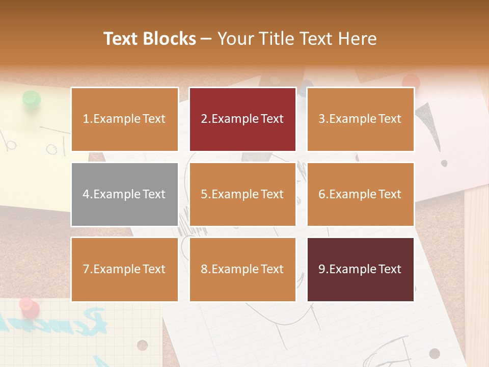 Message Desk Yellow PowerPoint Template