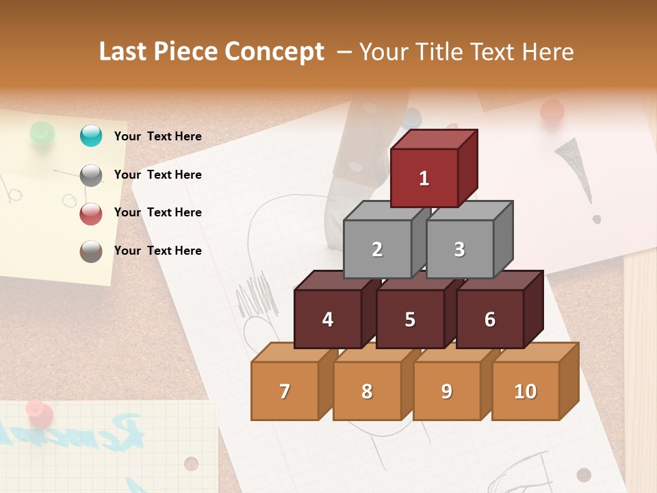 Message Desk Yellow PowerPoint Template