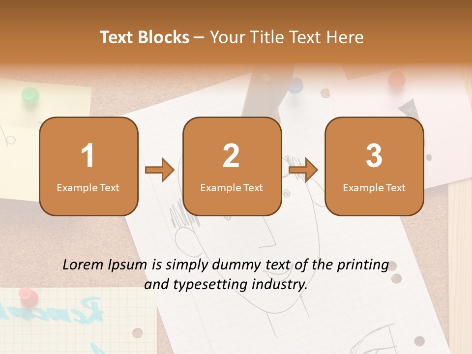 Message Desk Yellow PowerPoint Template
