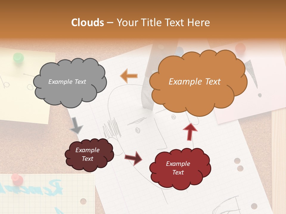 Message Desk Yellow PowerPoint Template