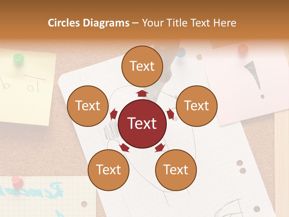 Message Desk Yellow PowerPoint Template