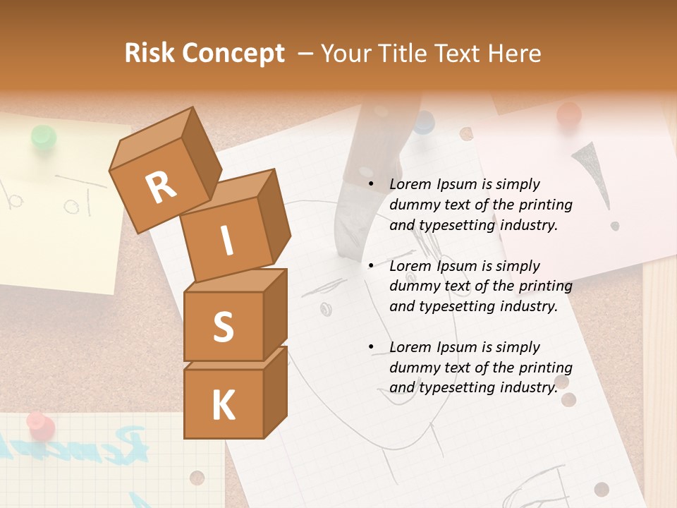 Message Desk Yellow PowerPoint Template