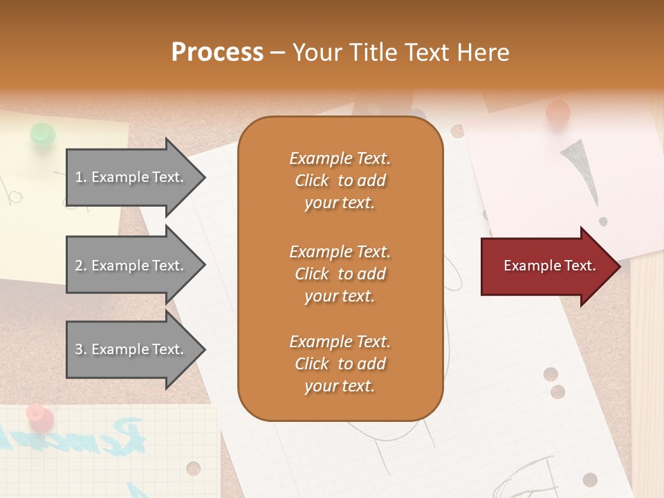 Message Desk Yellow PowerPoint Template