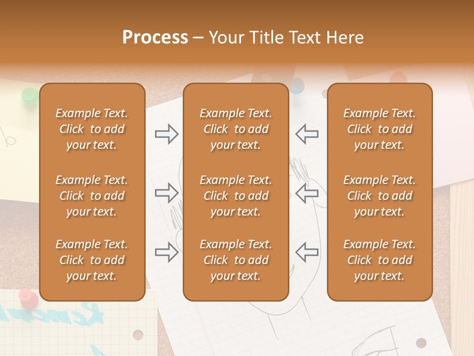 Message Desk Yellow PowerPoint Template